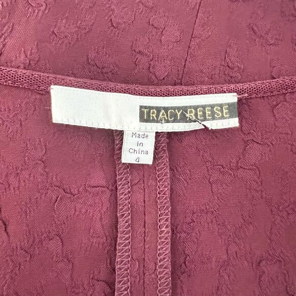 Tracy Reese Burgundy Dress Size 4 - Picture 7 of 8
